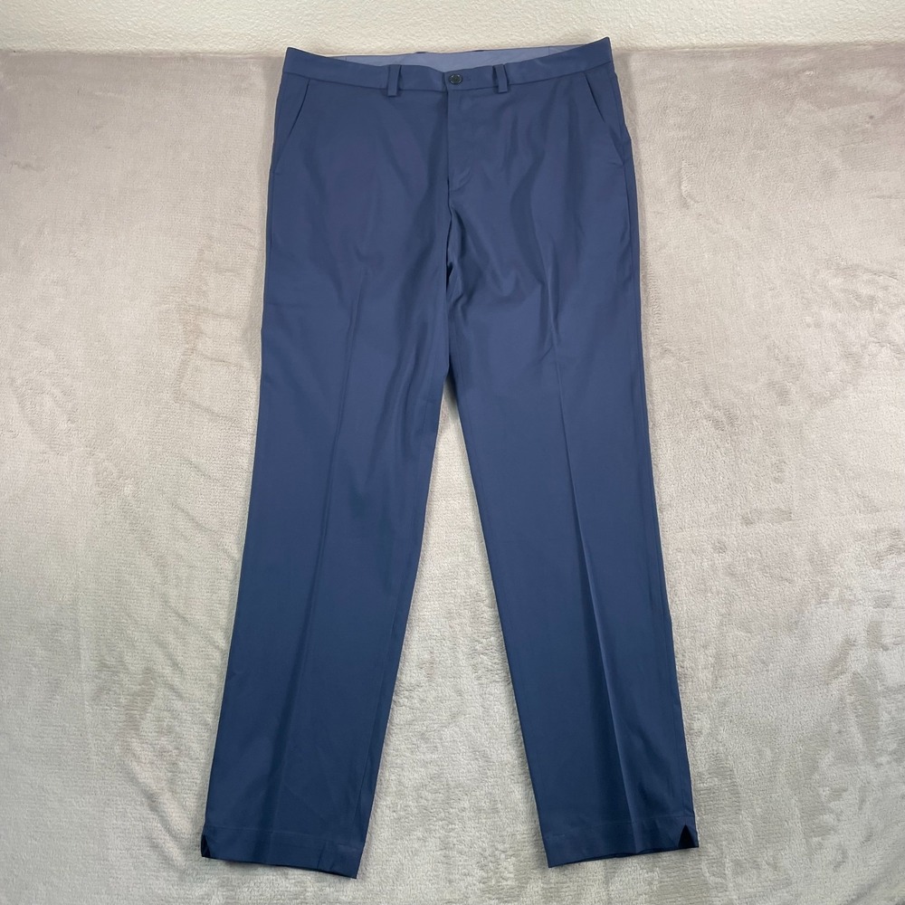 Brooks Brothers Performance Chino Pants Men 38x34 Navy Blue Stretch Golf Preppy